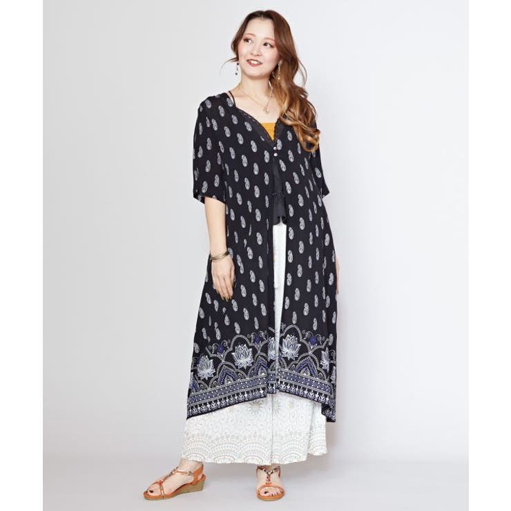 ブラック系その他 | 【チャイハネ】【ＵＶカット加工】ヨウエンロングカーディガン | アミナコレクション 