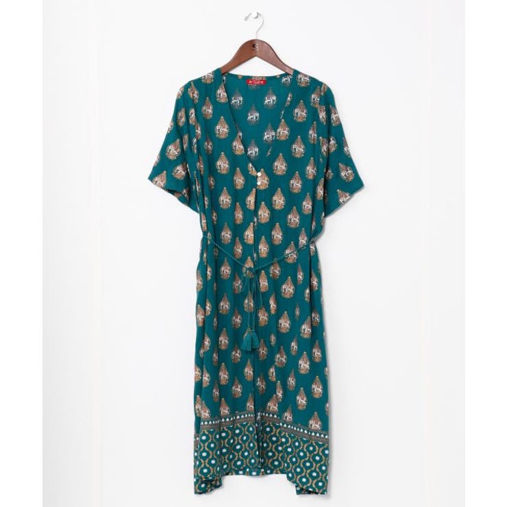 ダークグリーン | 【チャイハネ】【ＵＶカット加工】ヨウエンロングカーディガン | アミナコレクション 