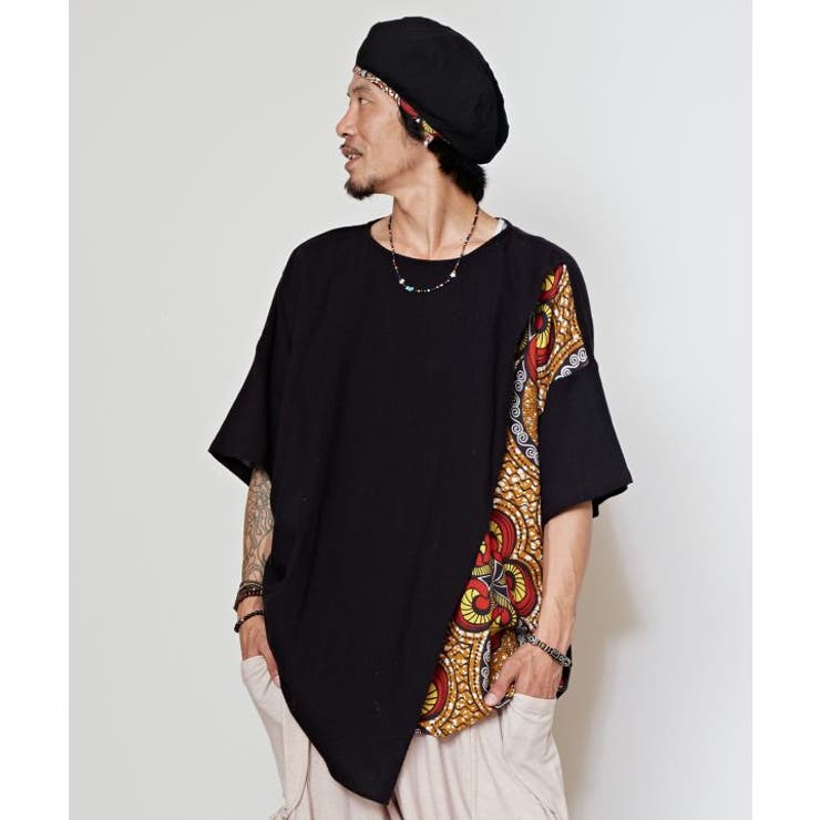 ブラック | 【チャイハネ】ラフィキメンズトップス | アミナコレクション