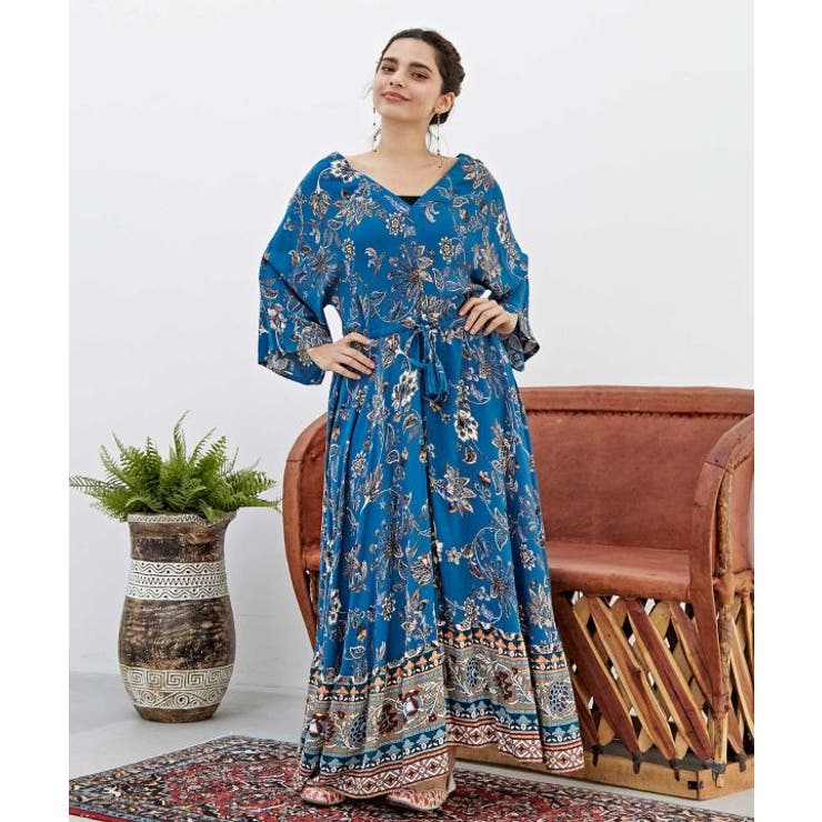 ブルー | 【チャイハネ】リイーナワンピース | アミナコレクション 