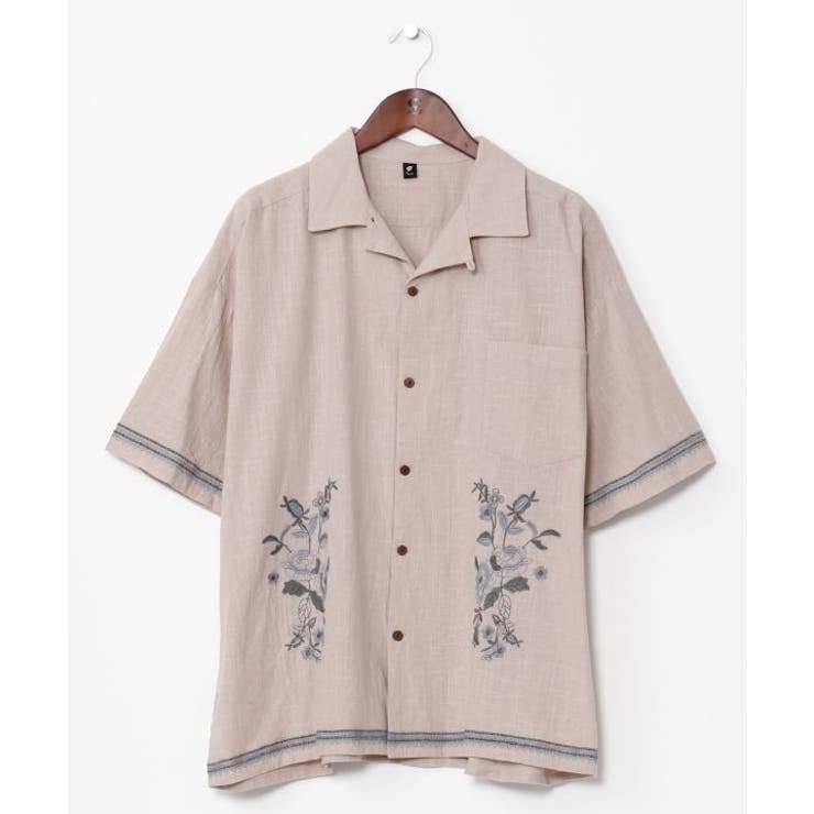 ベージュ | 【チャイハネ】ジースメンズ開襟シャツ | アミナコレクション 
