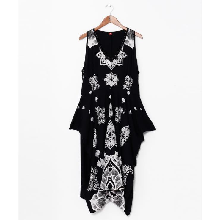 ブラック | 【チャイハネ】アーティット変形ノースリーブワンピース【Amina×VORRUK】 | アミナコレクション 