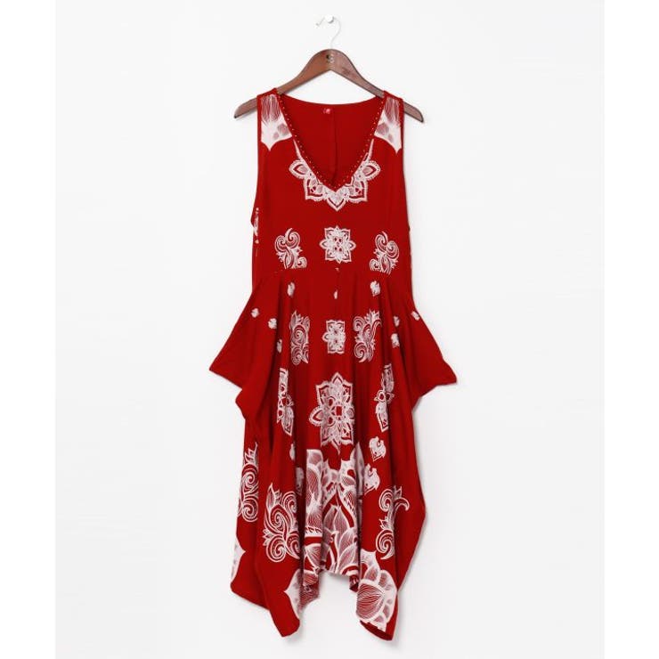 オレンジ | 【チャイハネ】アーティット変形ノースリーブワンピース【Amina×VORRUK】 | アミナコレクション 