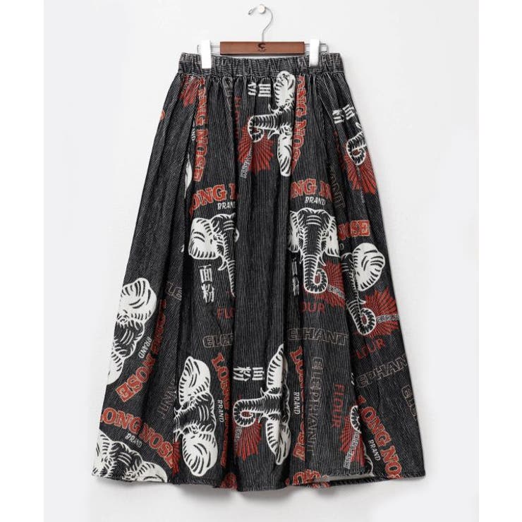 ブラック | 【チャイハネ】レトパケコーデュロイスカート | アミナコレクション 