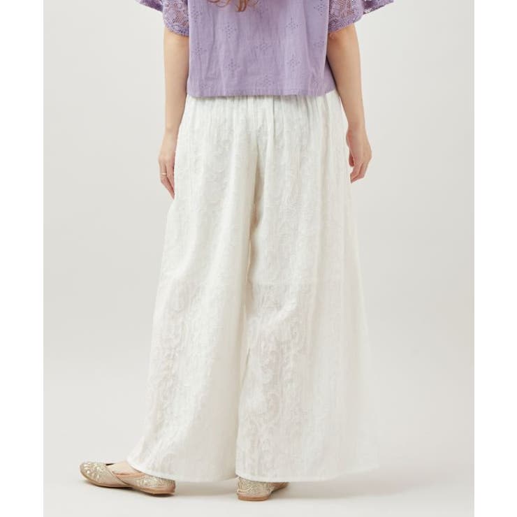 【チャイハネ】ペティナ刺繍ワイドフレアパンツ | アミナコレクション  | 詳細画像11 