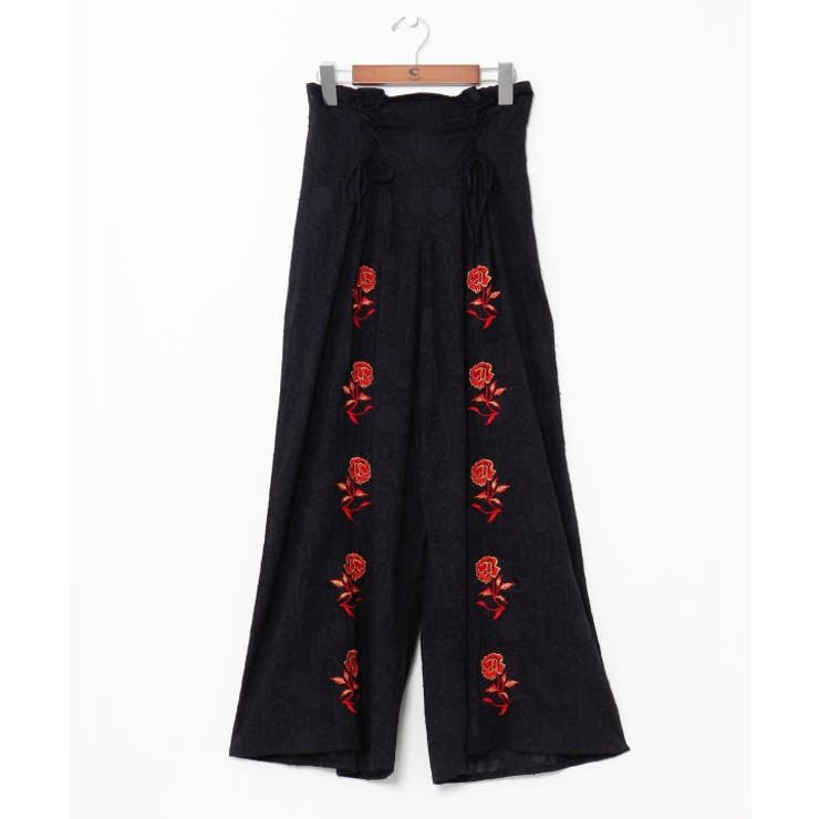 【チャイハネ】ペティナ刺繍ワイドフレアパンツ | アミナコレクション  | 詳細画像5 