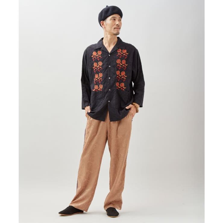 【チャイハネ】ペティナ刺繍メンズシャツ | アミナコレクション  | 詳細画像1 
