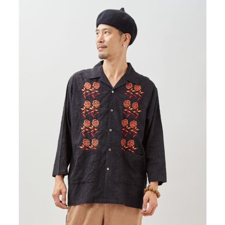 【チャイハネ】ペティナ刺繍メンズシャツ | アミナコレクション  | 詳細画像4 