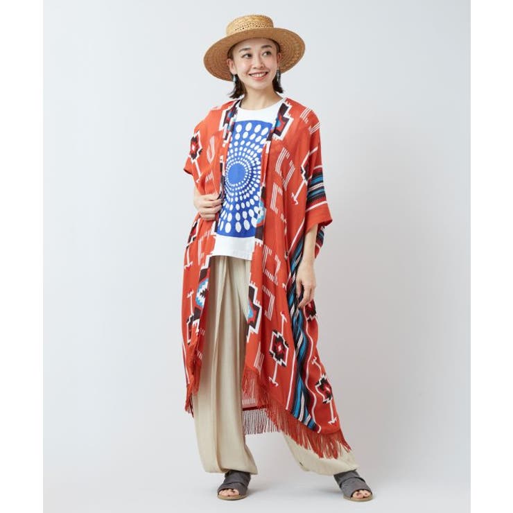 【チャイハネ】【ＵＶカット加工】ララランフリンジロングカーディガン | アミナコレクション  | 詳細画像7 