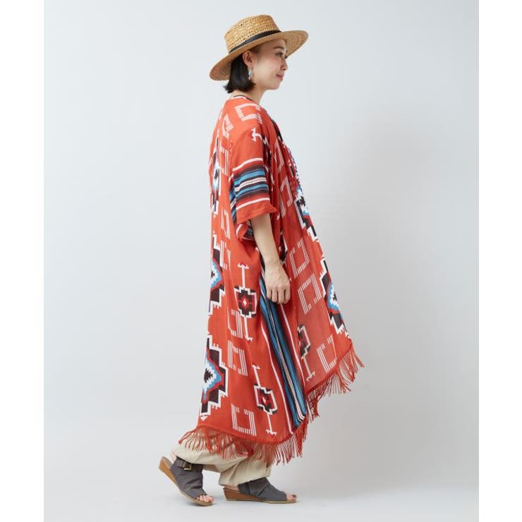 【チャイハネ】【ＵＶカット加工】ララランフリンジロングカーディガン | アミナコレクション  | 詳細画像8 