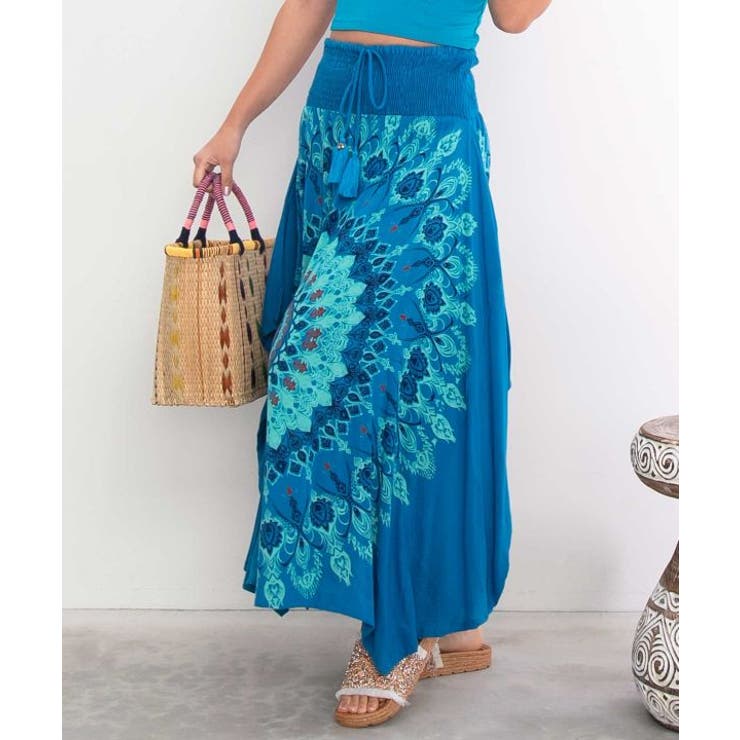 ブルー | 【チャイハネ】レレリア変形スカート | アミナコレクション 