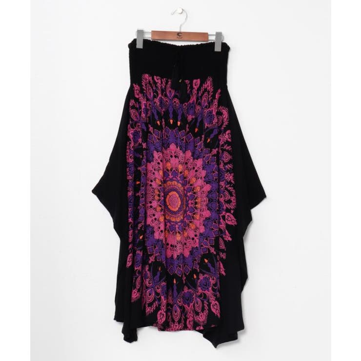 ブラック | 【チャイハネ】レレリア変形スカート | アミナコレクション 