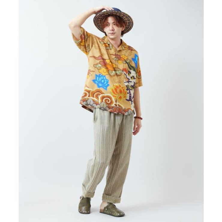 【チャイハネ】パタラカ開襟メンズシャツ | アミナコレクション  | 詳細画像5 