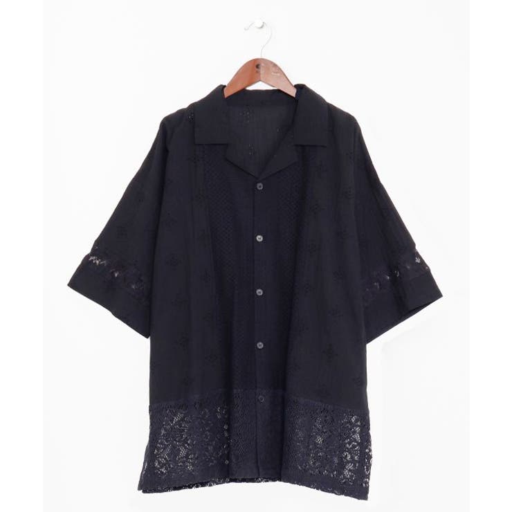 ブラック | 【チャイハネ】レシフリメンズ開襟シャツ | アミナコレクション 