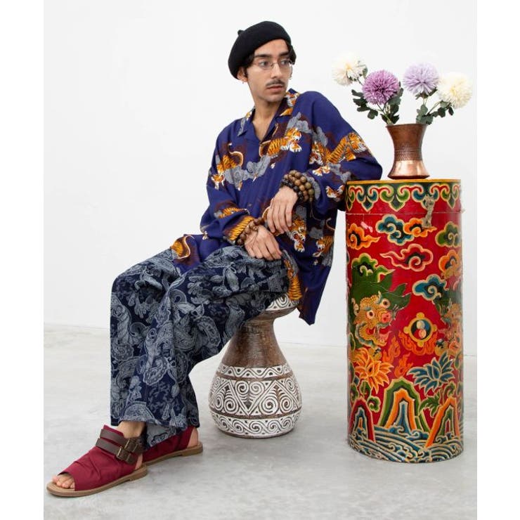 【チャイハネ】ボーダカメンズシャツ | アミナコレクション | 詳細画像2 