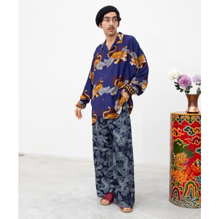 【チャイハネ】ボーダカメンズシャツ | アミナコレクション | 詳細画像3 