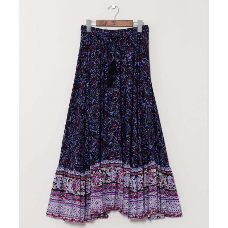 ブラック | 【チャイハネ】アシューナロングスカート | アミナコレクション 