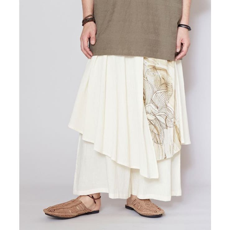 ベージュ | 【チャイハネ】フロラン変形メンズパンツ | アミナコレクション 