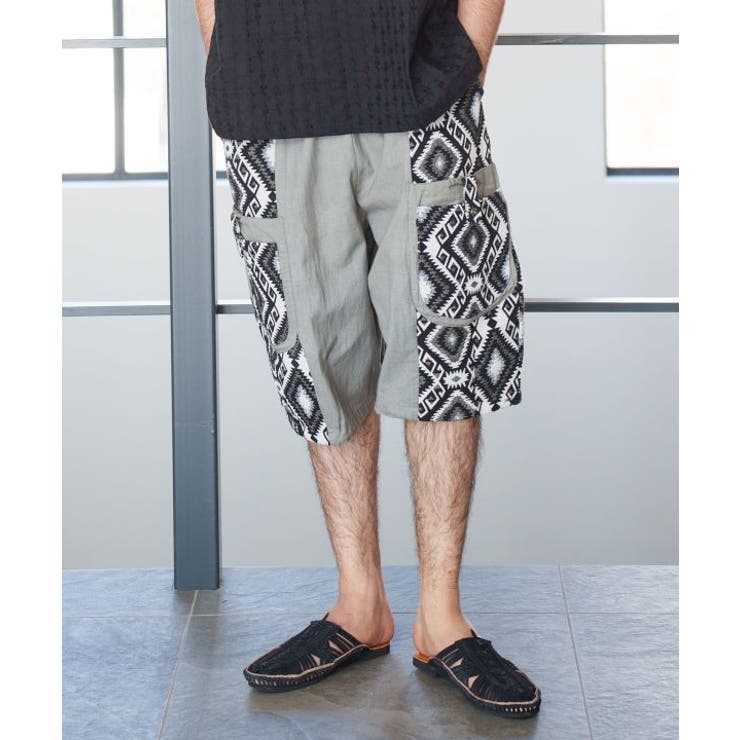 グレー | 【チャイハネ】ジャカーゴメンズハーフパンツ | アミナコレクション 
