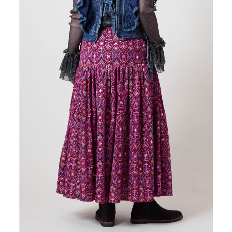 チャイハネ】ブライド刺繍ロングスカート[品番：ACNW0029506]｜アミナ