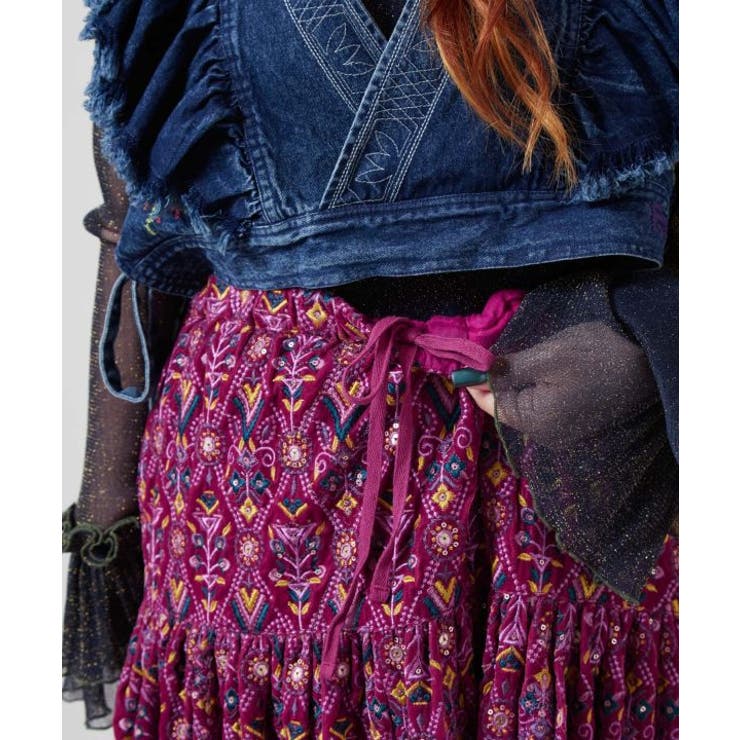 【チャイハネ】ブライド刺繍ロングスカート | アミナコレクション  | 詳細画像14 