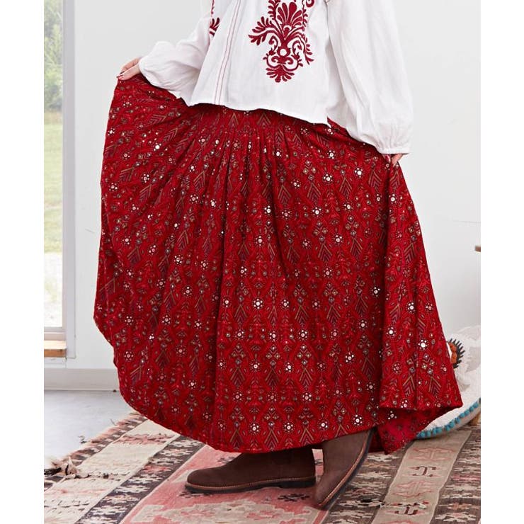 【チャイハネ】ブライド刺繍ロングスカート | アミナコレクション  | 詳細画像16 