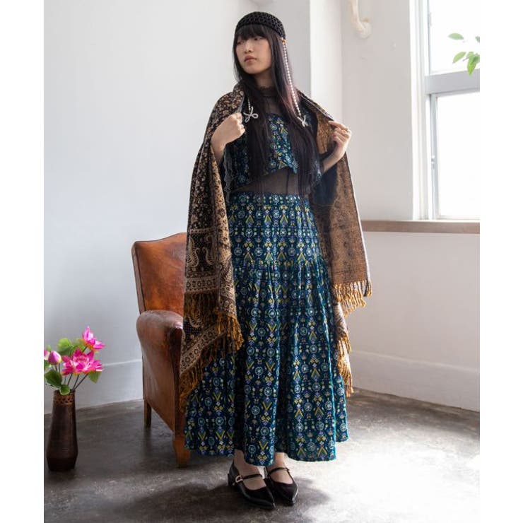 【チャイハネ】ブライド刺繍ロングスカート | アミナコレクション  | 詳細画像2 