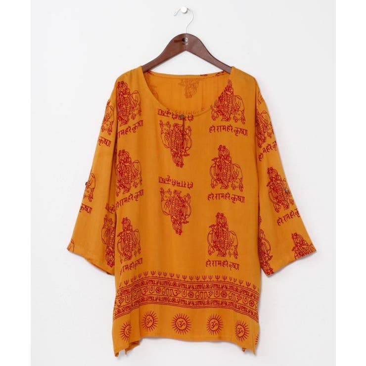 マスタード | 【チャイハネ】クリシュナメンズトップス | アミナコレクション