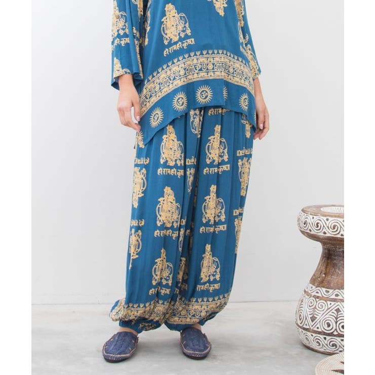 ブルー | 【チャイハネ】クリシュナメンズパンツ | アミナコレクション