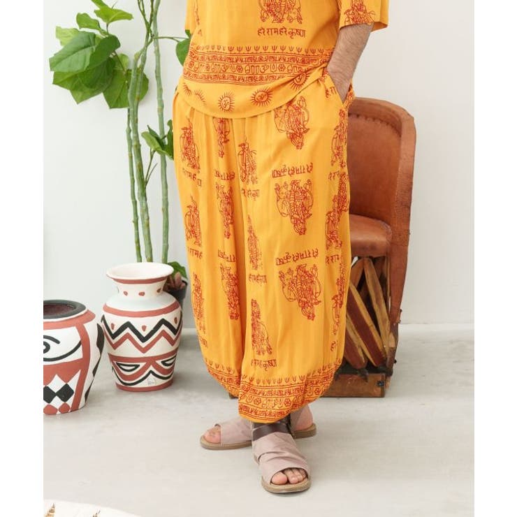 マスタード | 【チャイハネ】クリシュナメンズパンツ | アミナコレクション