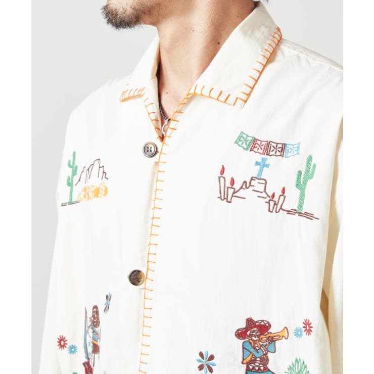 【チャイハネ】ベラディア刺繍メンズシャツ | アミナコレクション | 詳細画像11 