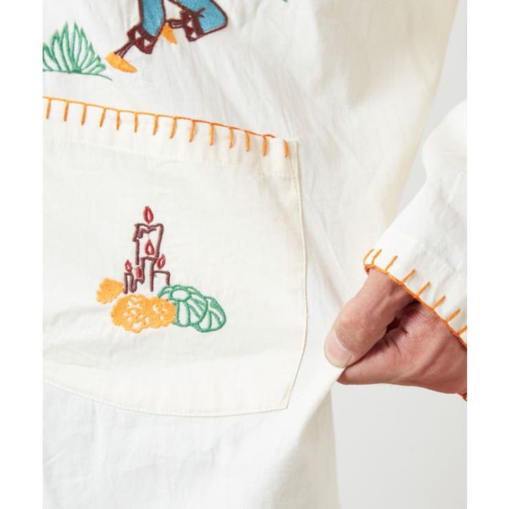 【チャイハネ】ベラディア刺繍メンズシャツ | アミナコレクション | 詳細画像14 