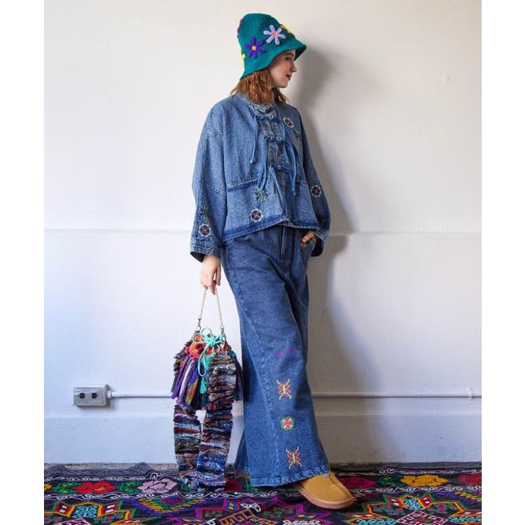 【チャイハネ】ディルバルベルボトム風デニムパンツ | アミナコレクション  | 詳細画像4 