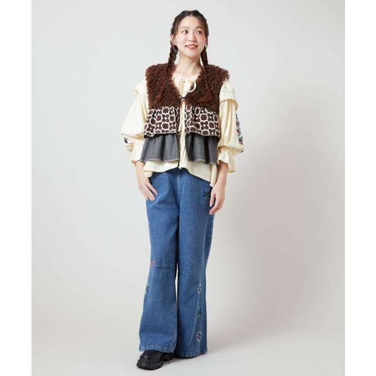 【チャイハネ】ディルバルベルボトム風デニムパンツ | アミナコレクション  | 詳細画像7 