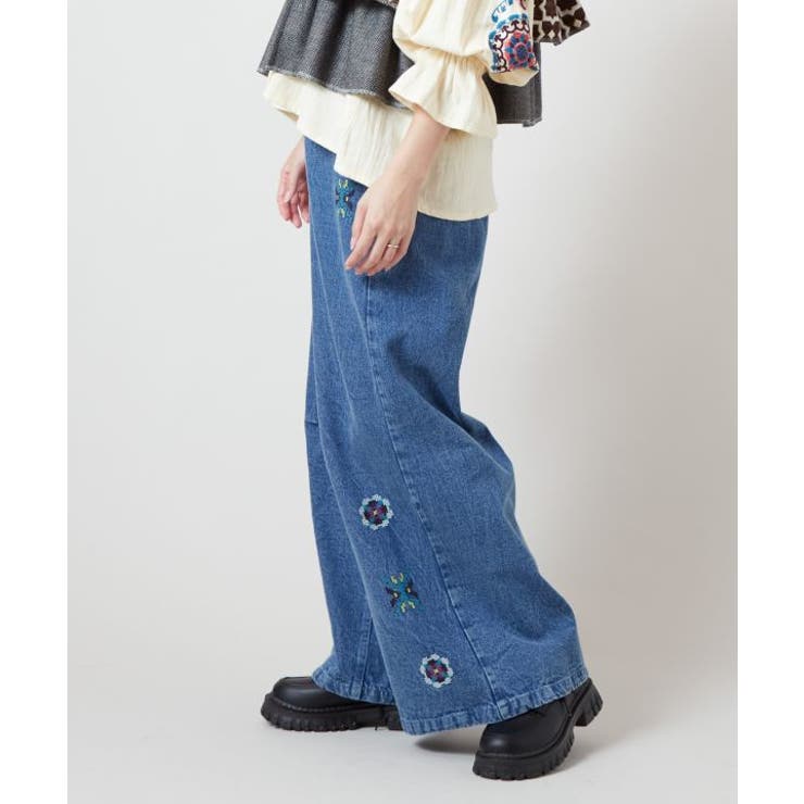 【チャイハネ】ディルバルベルボトム風デニムパンツ | アミナコレクション  | 詳細画像9 