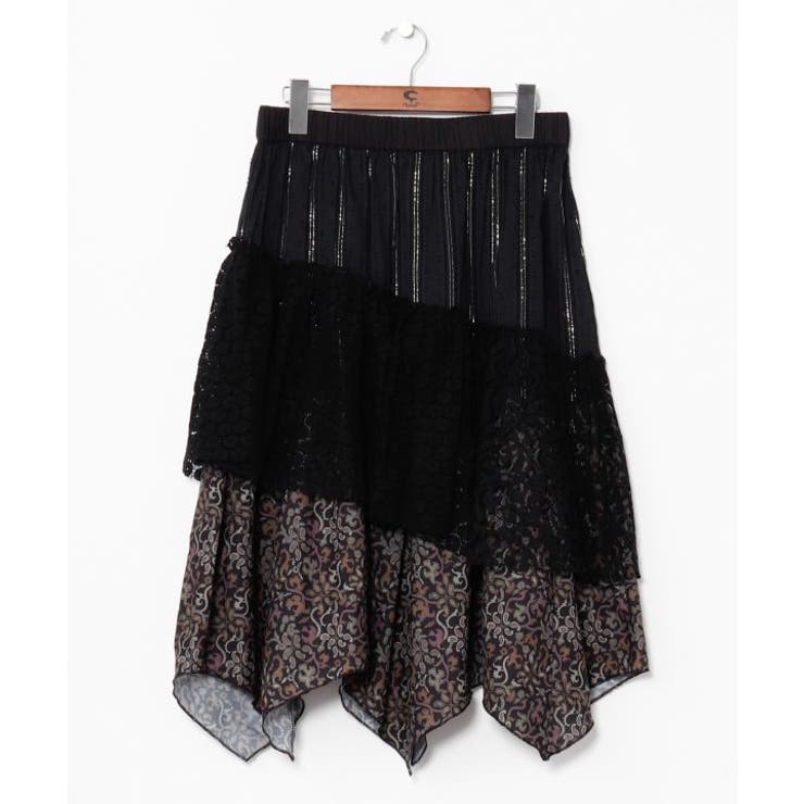 ブラック | 【チャイハネ】サリレアミディスカート | アミナコレクション 