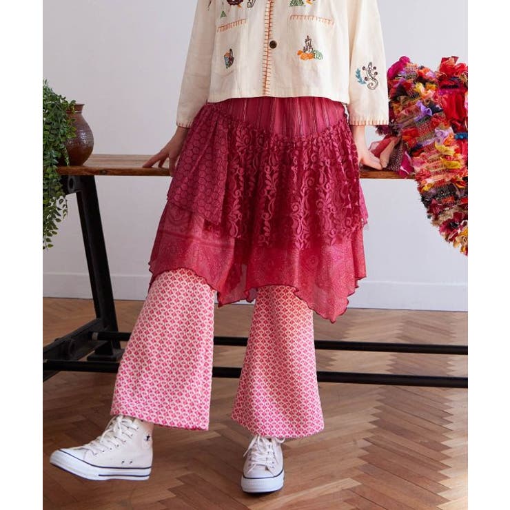 ピンク | 【チャイハネ】サリレアミディスカート | アミナコレクション 