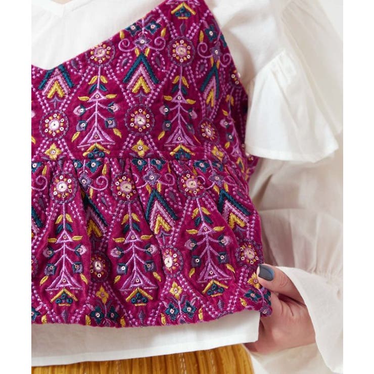 【チャイハネ】ブライド刺繍キャミソール | アミナコレクション  | 詳細画像9 