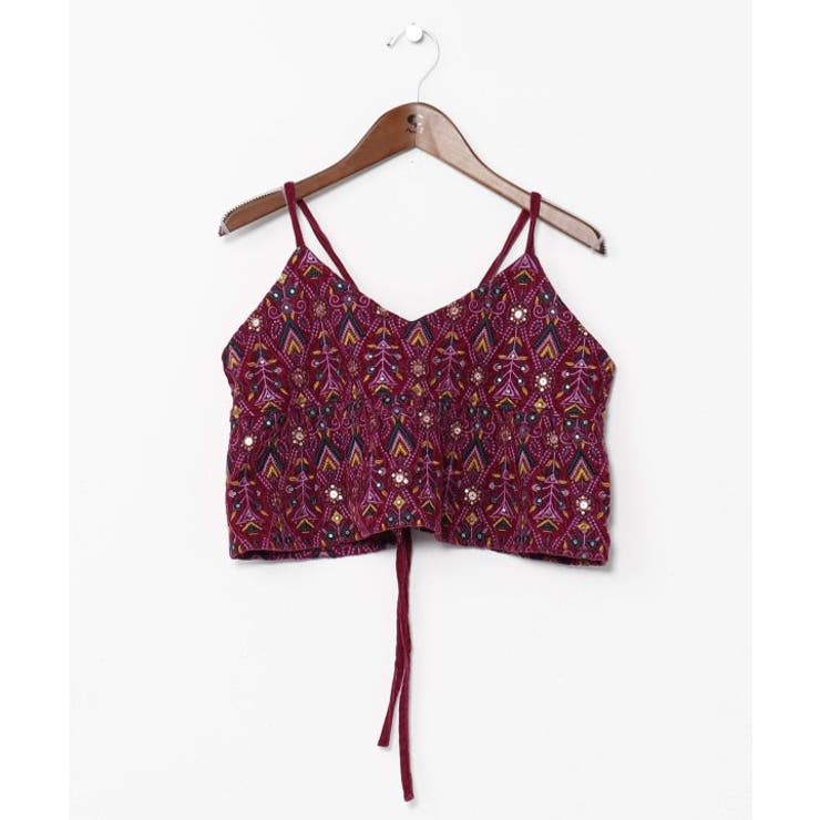 ピンク | 【チャイハネ】ブライド刺繍キャミソール | アミナコレクション 