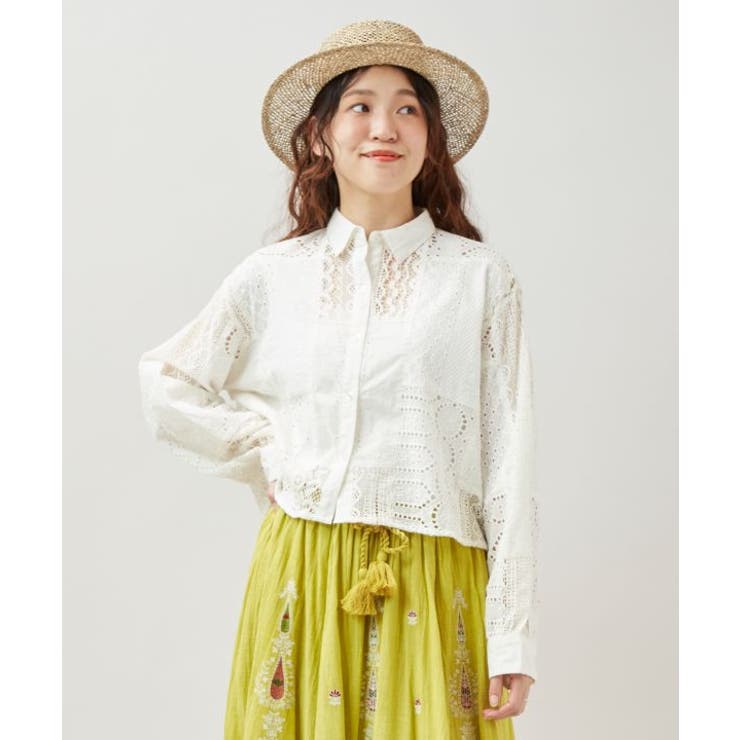 ホワイト | 【チャイハネ】シフレーシャツ | アミナコレクション 