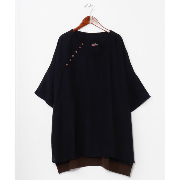 ブラック | 【チャイハネ】バラカシンメンズトップス | アミナコレクション