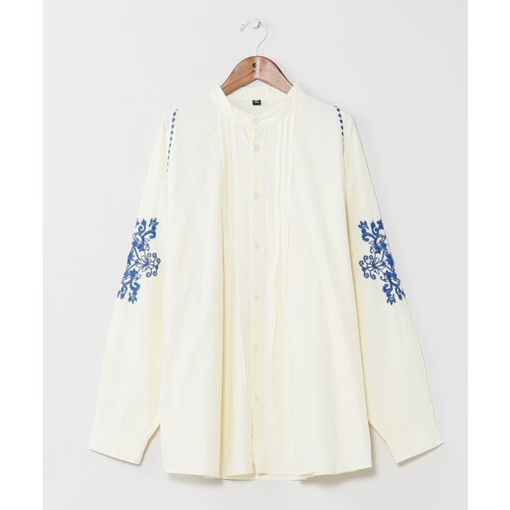 ホワイト | 【チャイハネ】ノマーデメンズバンドカラーシャツ | アミナコレクション