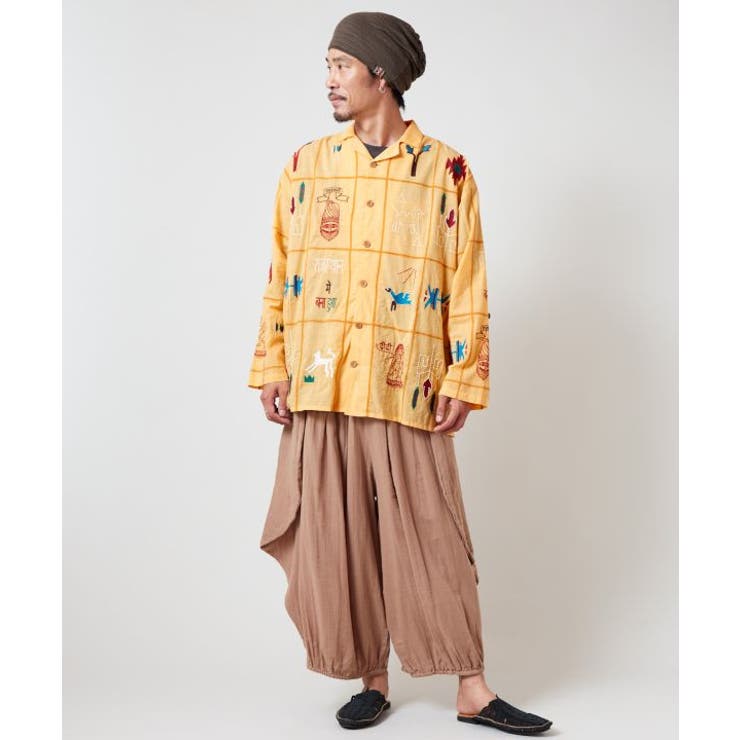 【チャイハネ】ラジャラン刺繍メンズシャツ | アミナコレクション | 詳細画像4 