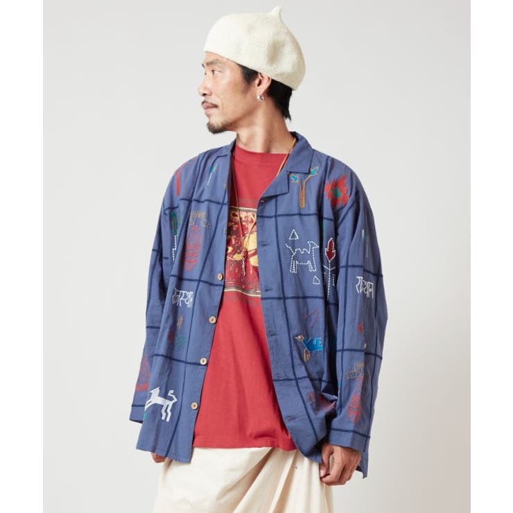 【チャイハネ】ラジャラン刺繍メンズシャツ | アミナコレクション | 詳細画像5 