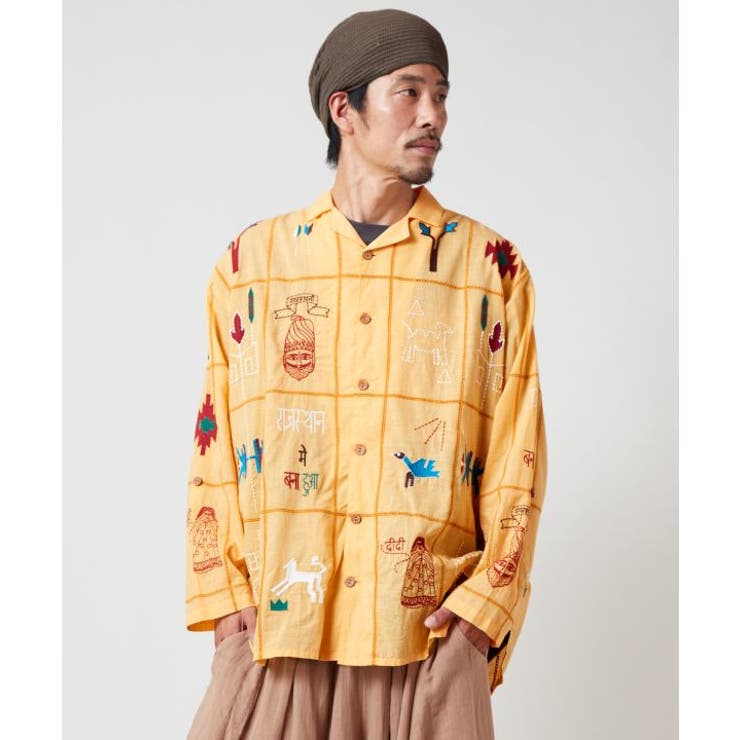 【チャイハネ】ラジャラン刺繍メンズシャツ | アミナコレクション | 詳細画像6 