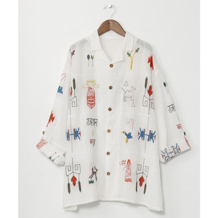 【チャイハネ】ラジャラン刺繍メンズシャツ | アミナコレクション | 詳細画像7 