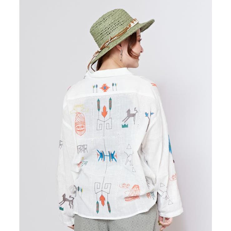 【チャイハネ】ラジャラン刺繍シャツ | アミナコレクション  | 詳細画像10 