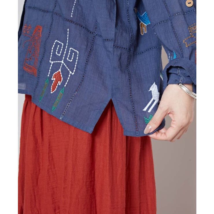 【チャイハネ】ラジャラン刺繍シャツ | アミナコレクション  | 詳細画像12 