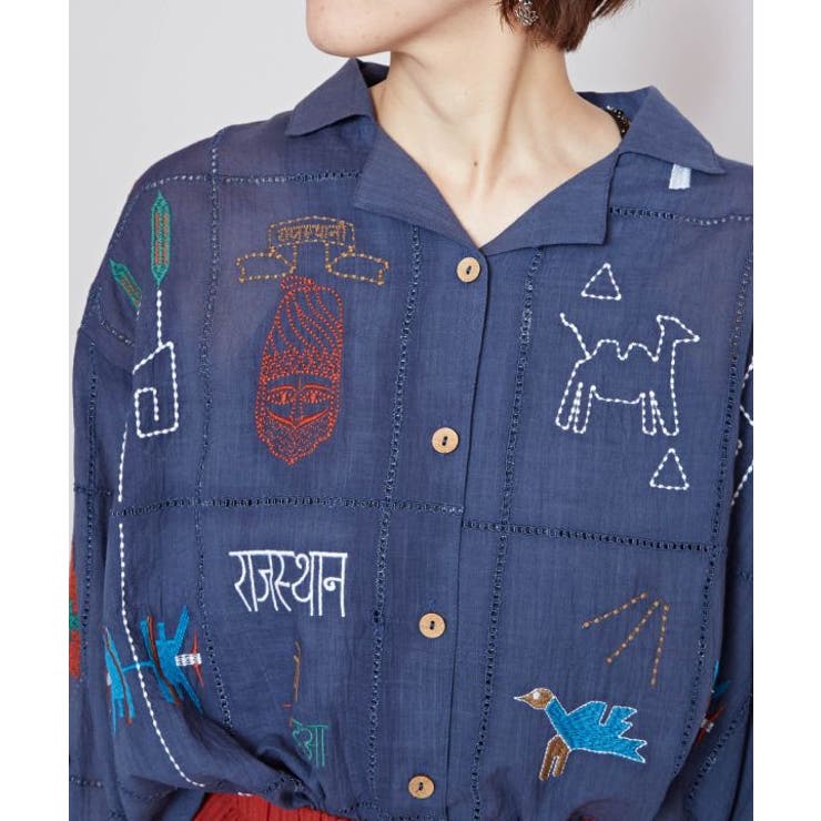 【チャイハネ】ラジャラン刺繍シャツ | アミナコレクション  | 詳細画像13 