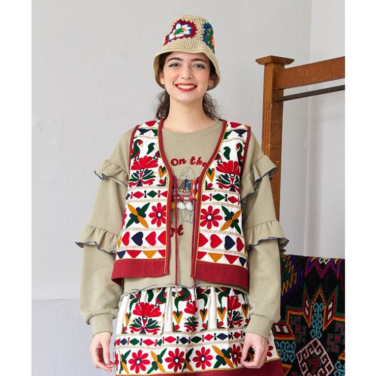 ホワイト | 【チャイハネ】スンダナベスト | アミナコレクション 